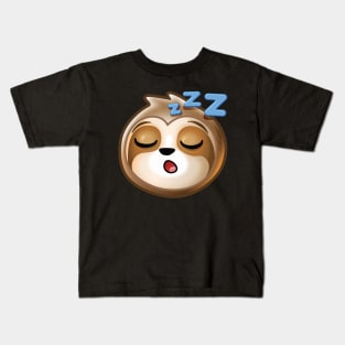 Sloth Sleeping Napping kawaii cute Kids T-Shirt